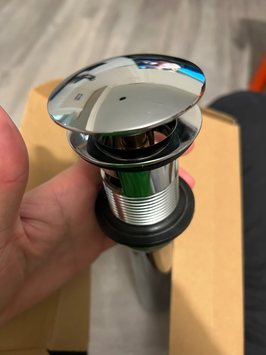 Chrome Sink Pop-Up Drain Assembly