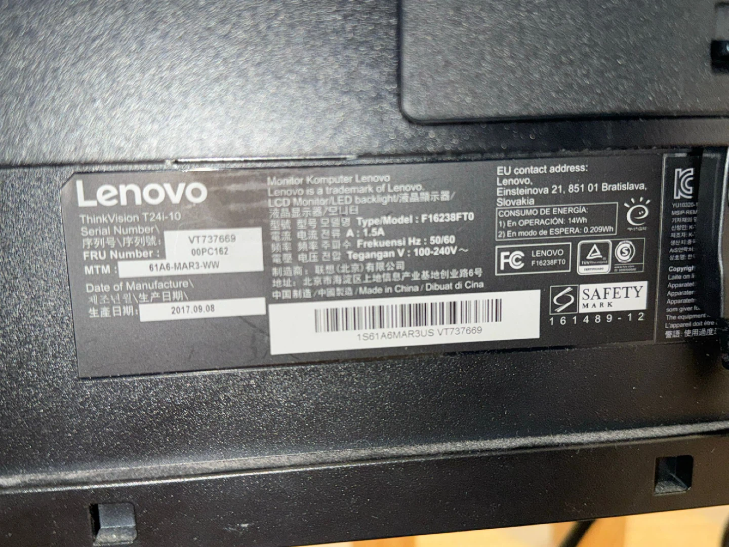 Lenovo ThinkVision T24i-10 Monitors (2x) - photo 4