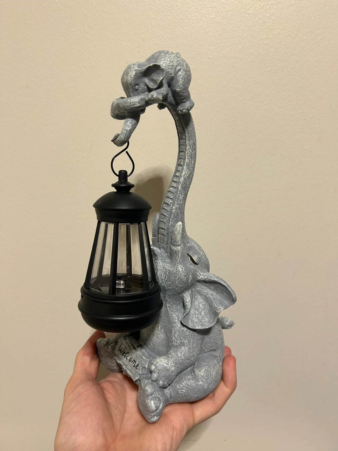 Elephant with Lantern Solar Light Statue - photo 3