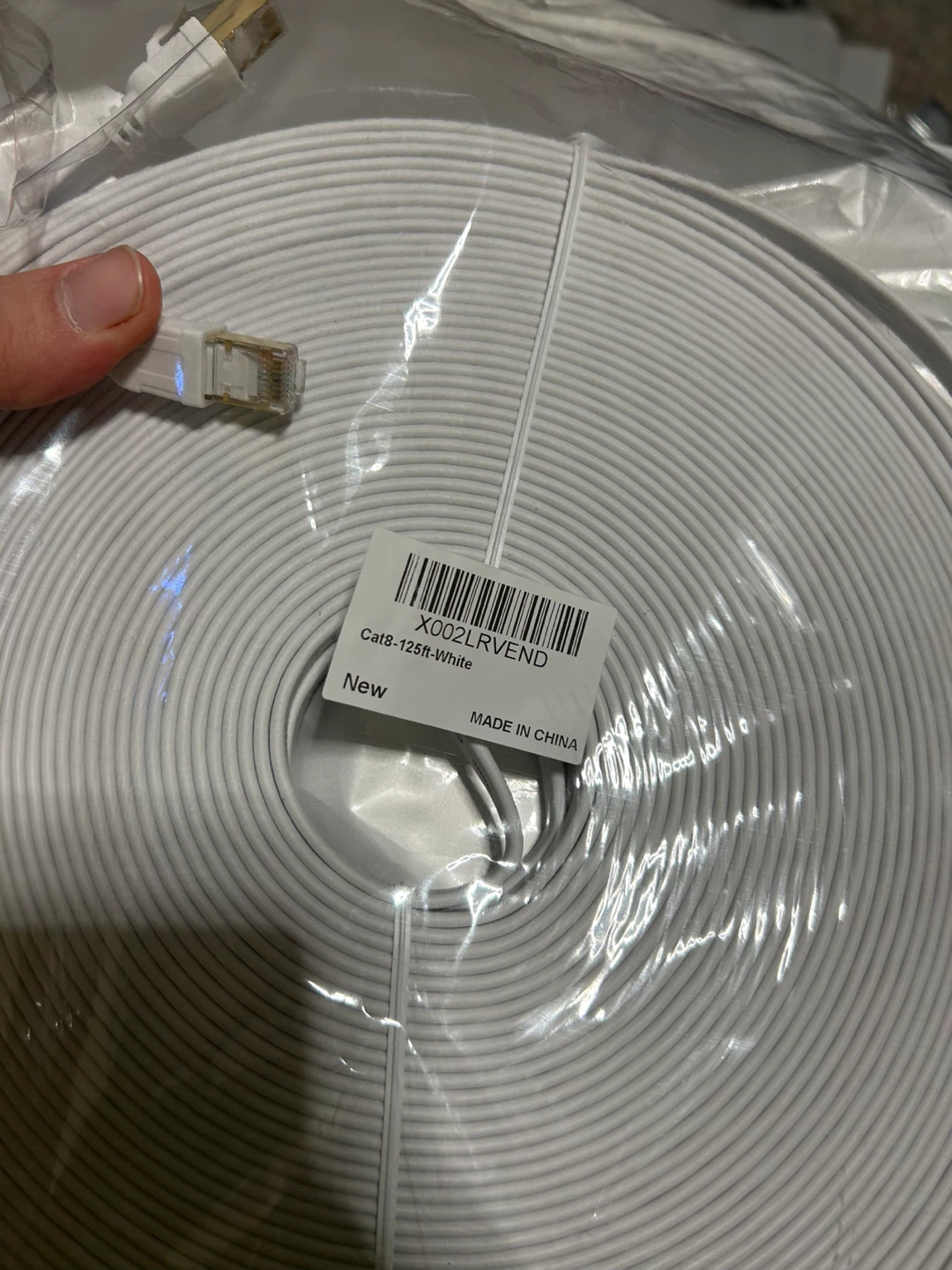 Cat8 125ft Ethernet Cable - White - photo 2
