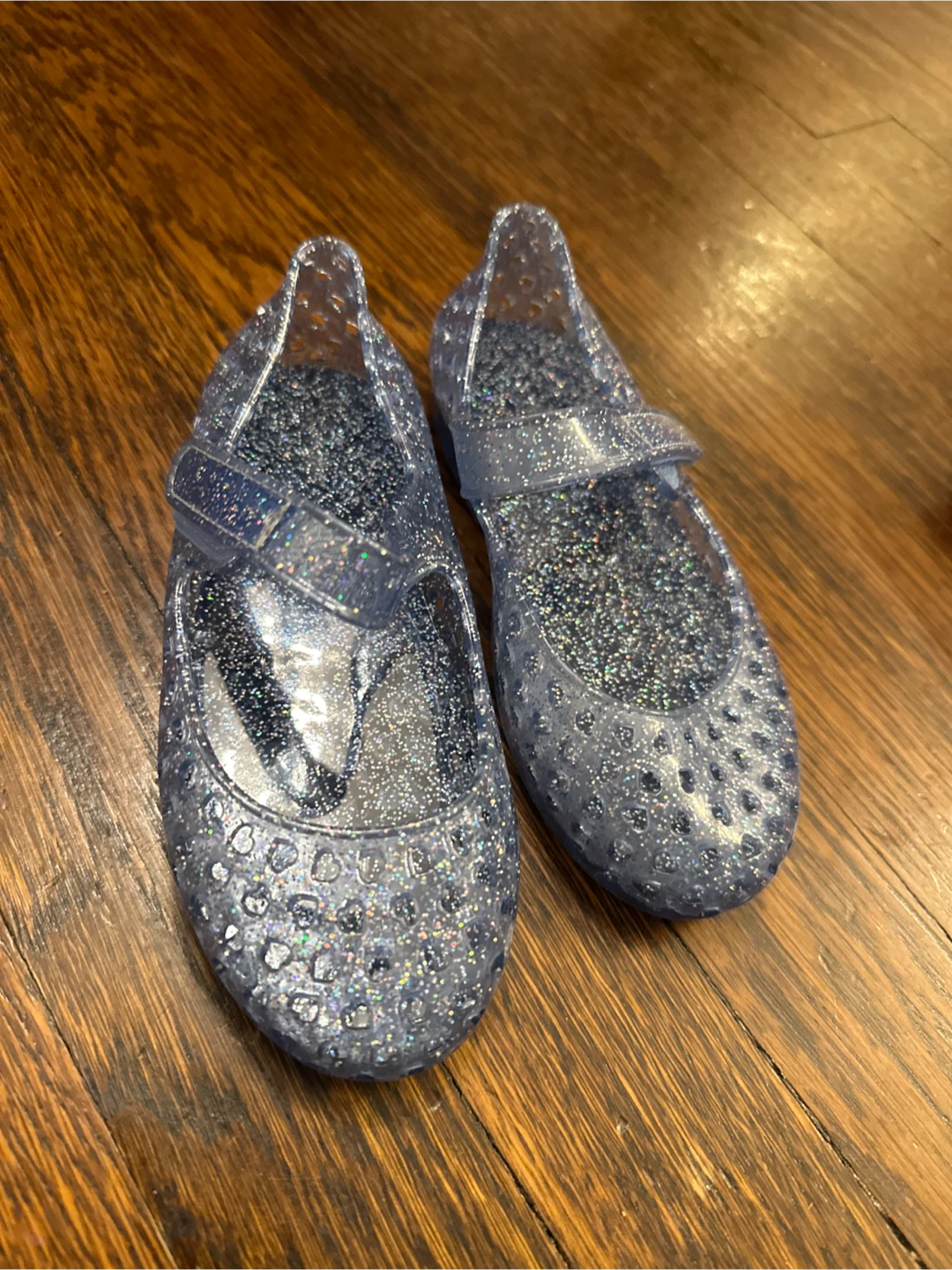Sparkly Jelly Mary Jane Shoes blue