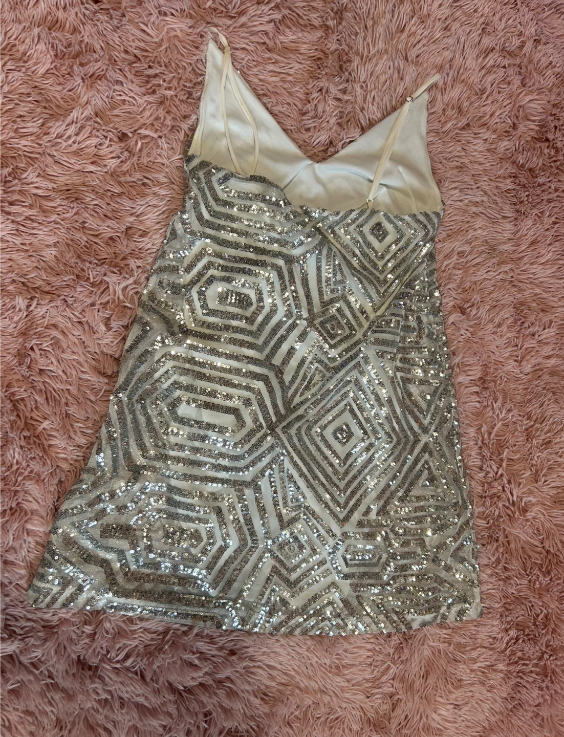 Revamped sequin geometric party dress Size L🏆 - photo 2