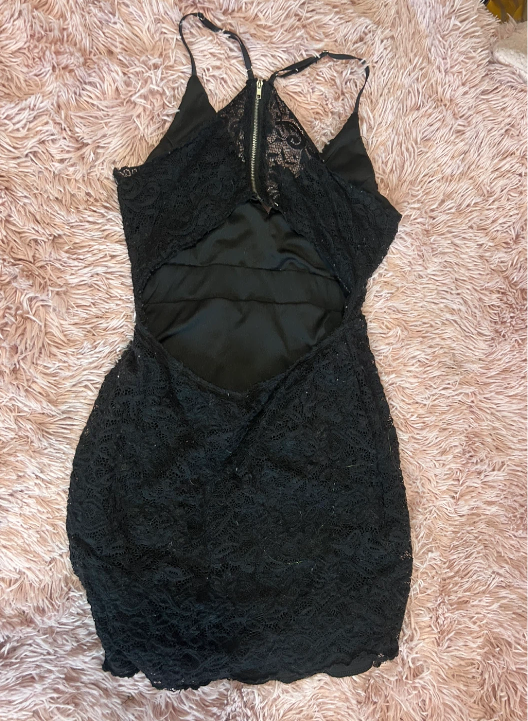 Revamped Black Lace Zipper Dress - Size Medium🏆 - photo 2