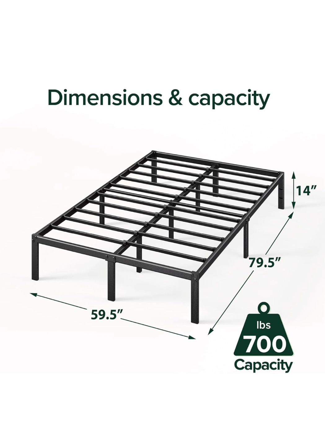 Zinus Queen Metal Platform Bed Frame - photo 3