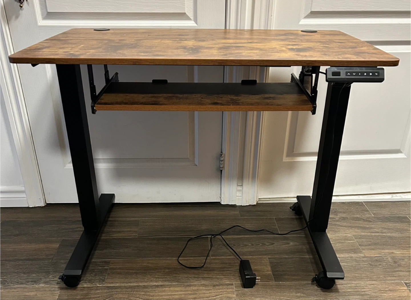 Adjustable Standing Desk with Keyboard Tray