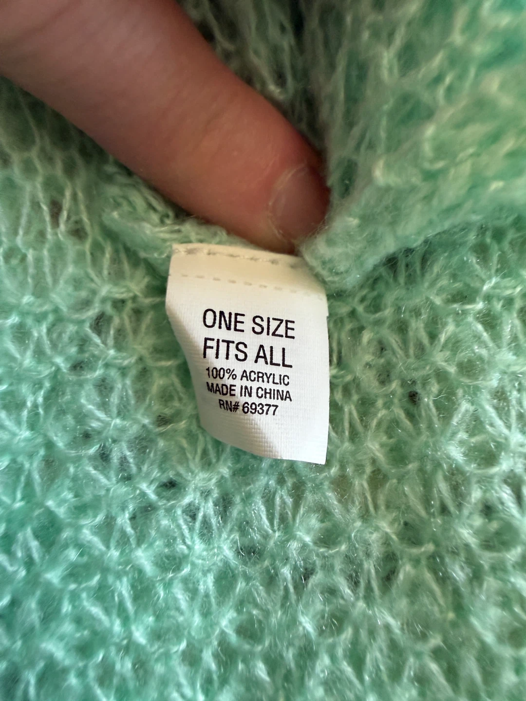 Mint Green Crochet infinity Scarf - photo 3