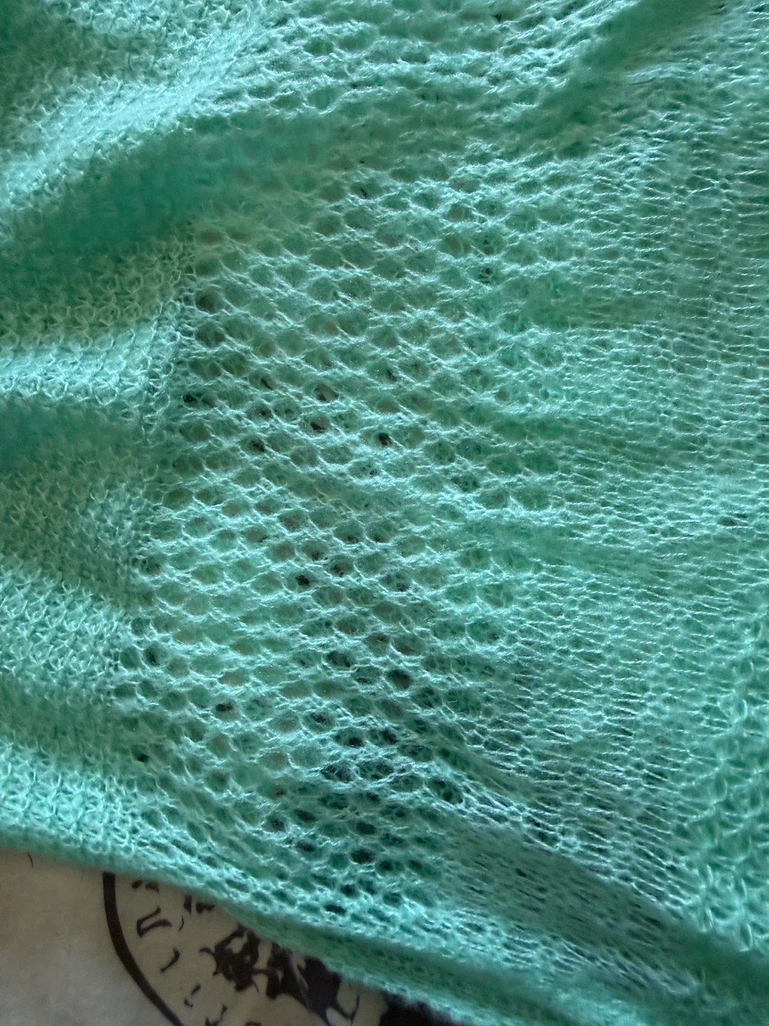 Mint Green Crochet infinity Scarf - photo 5