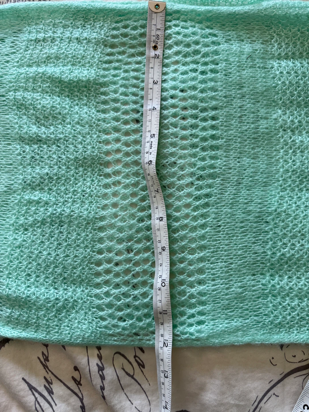 Mint Green Crochet infinity Scarf - photo 2
