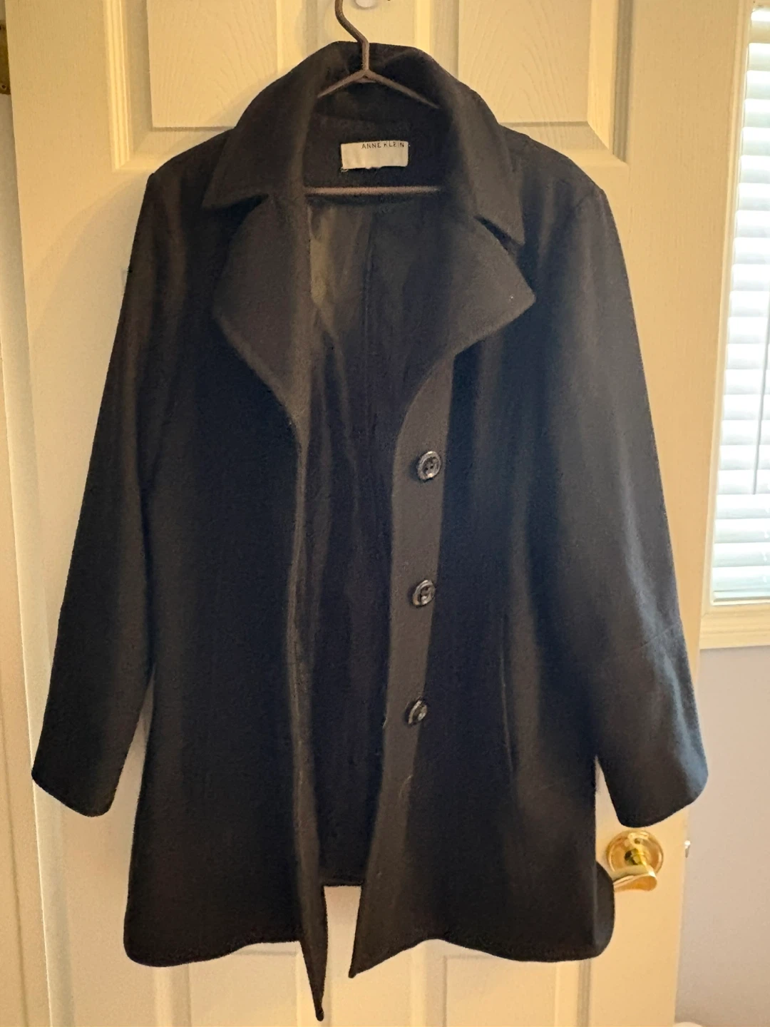 Anne Klein Women's Black Wool Blend Coat - photo 2