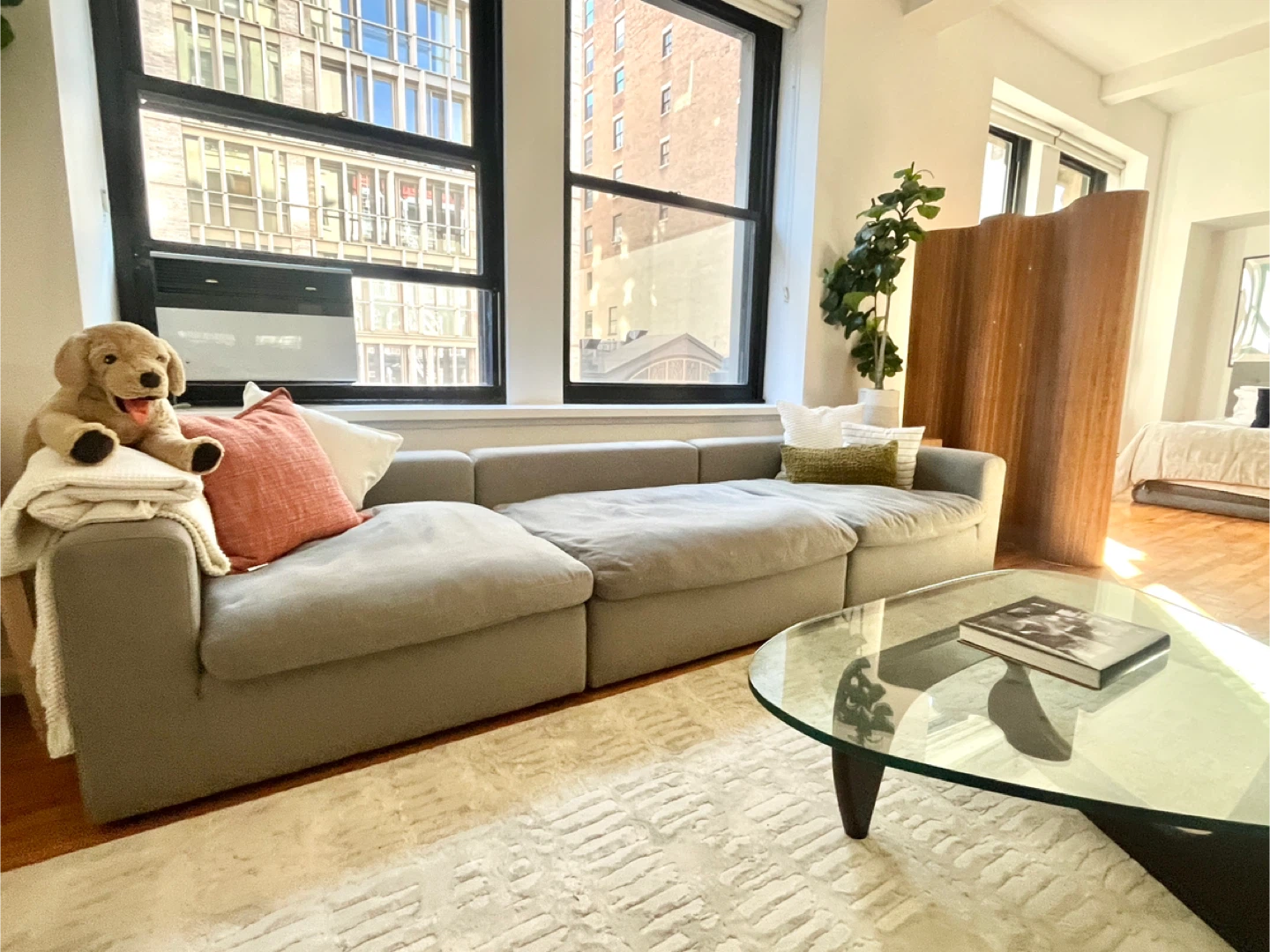 Modani Oversized Modular Gray Sectional Sofa - photo 2