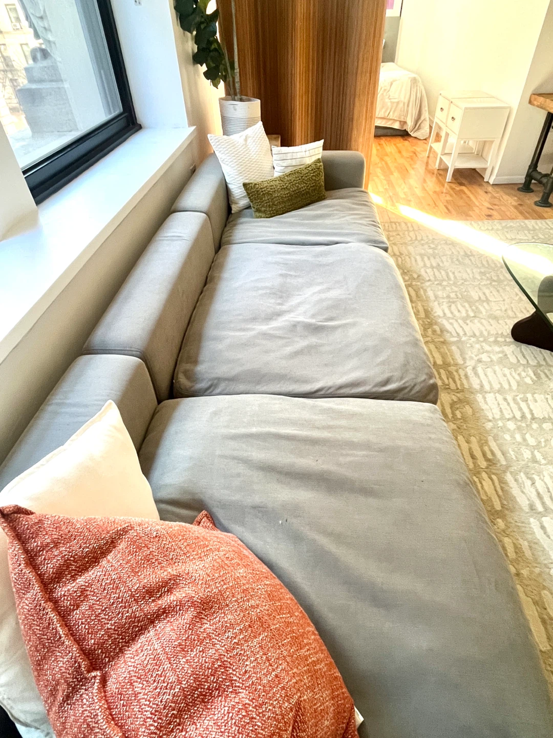 Modani Oversized Modular Gray Sectional Sofa - photo 4