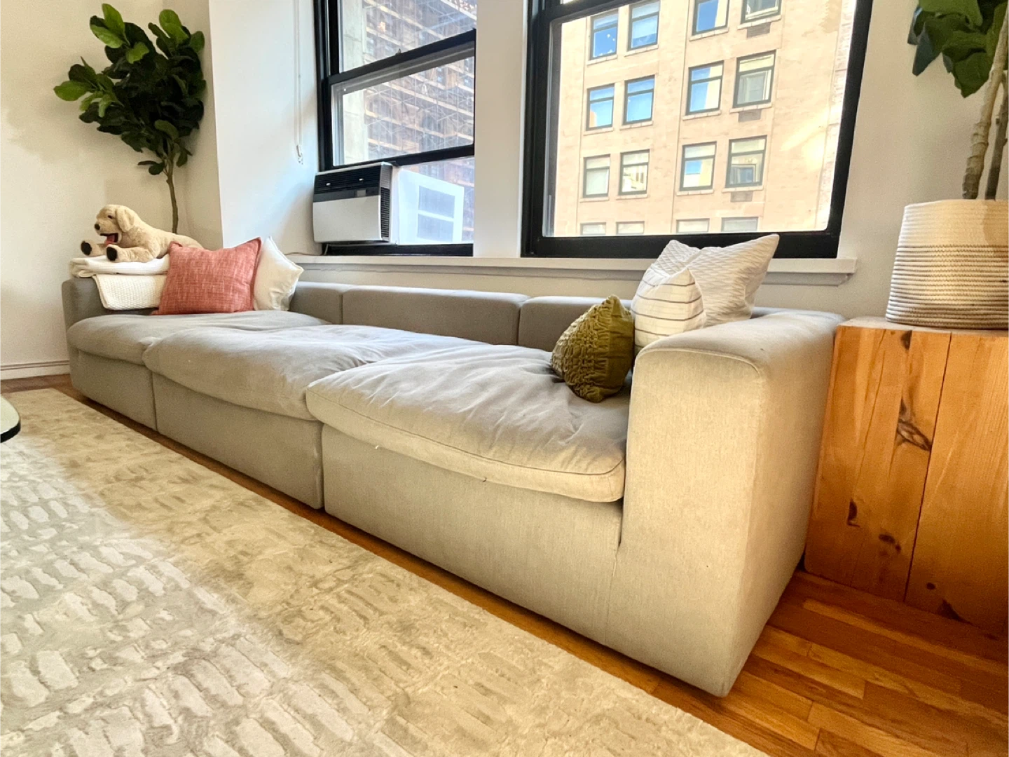 Modani Oversized Modular Gray Sectional Sofa - photo 3