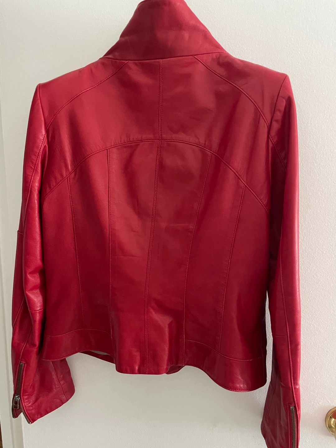 Danier Red Leather Jacket - L - photo 4