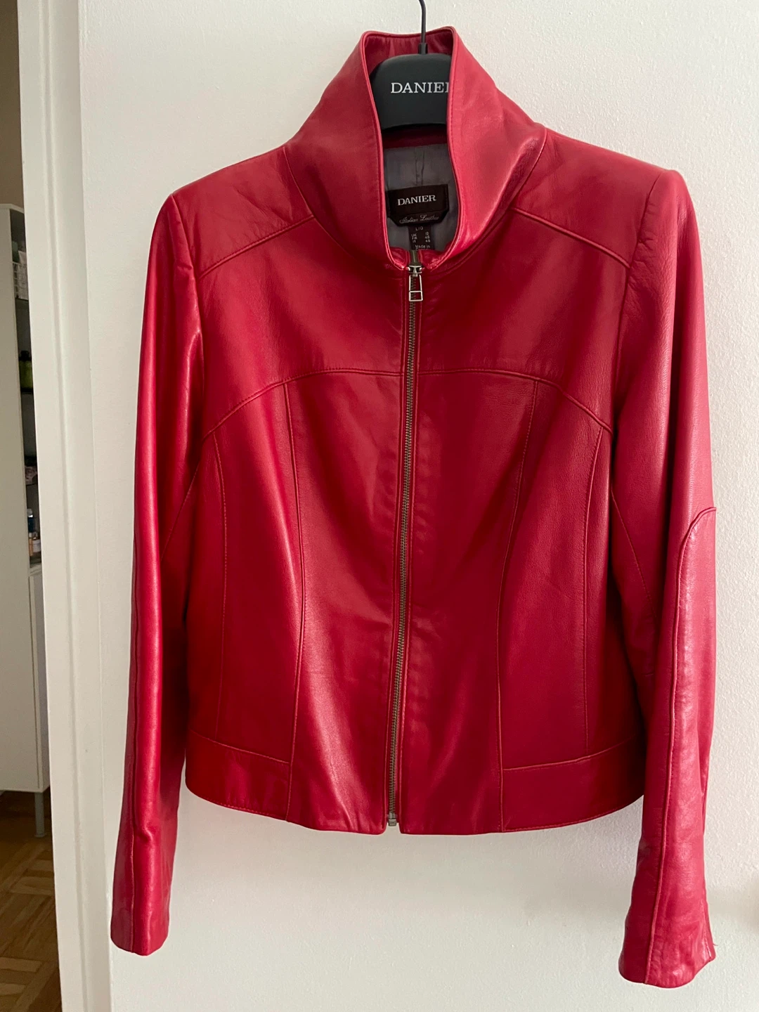 Danier Red Leather Jacket - L - photo 2