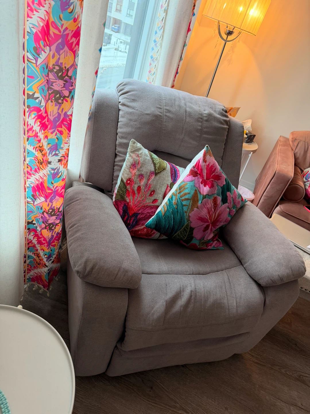 Grey Recliner Armchair