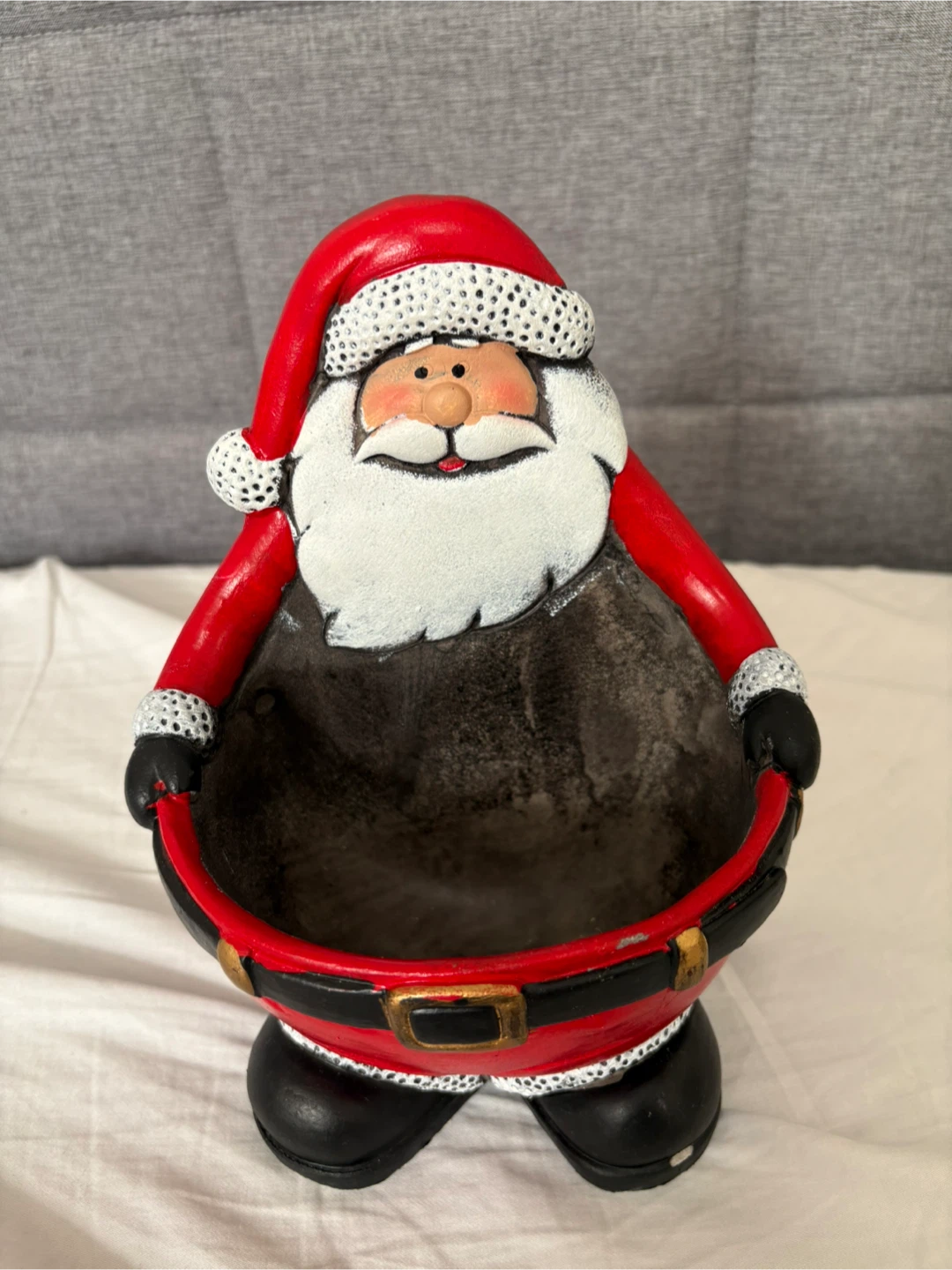 Santa Claus Candy Bowl Dish Holder