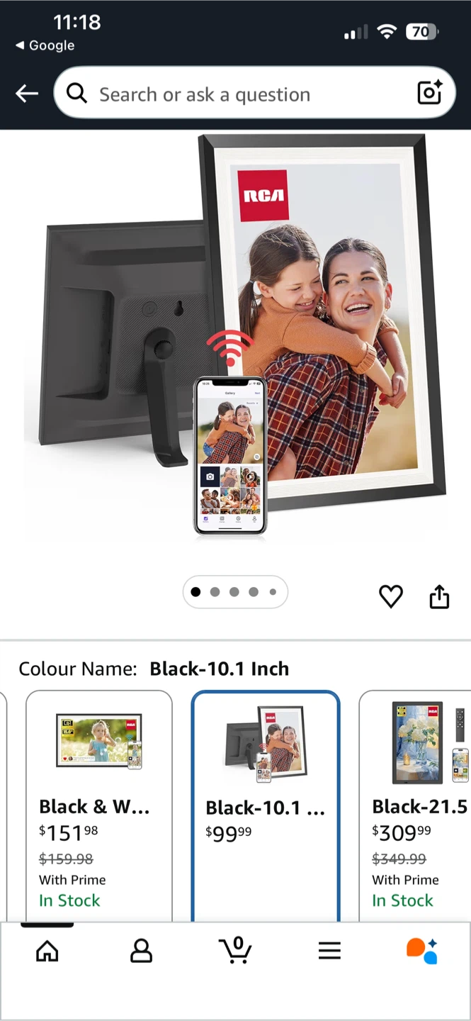 RCA 10.1 Inch WiFi Digital Photo Frame - photo 2