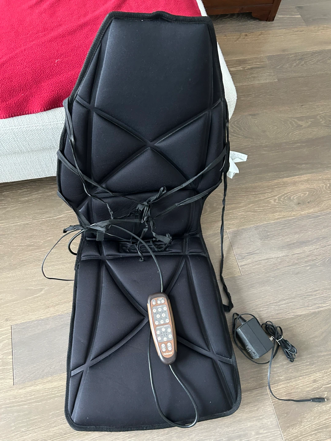 Relaxor Black Massage Seat Pad with Remote