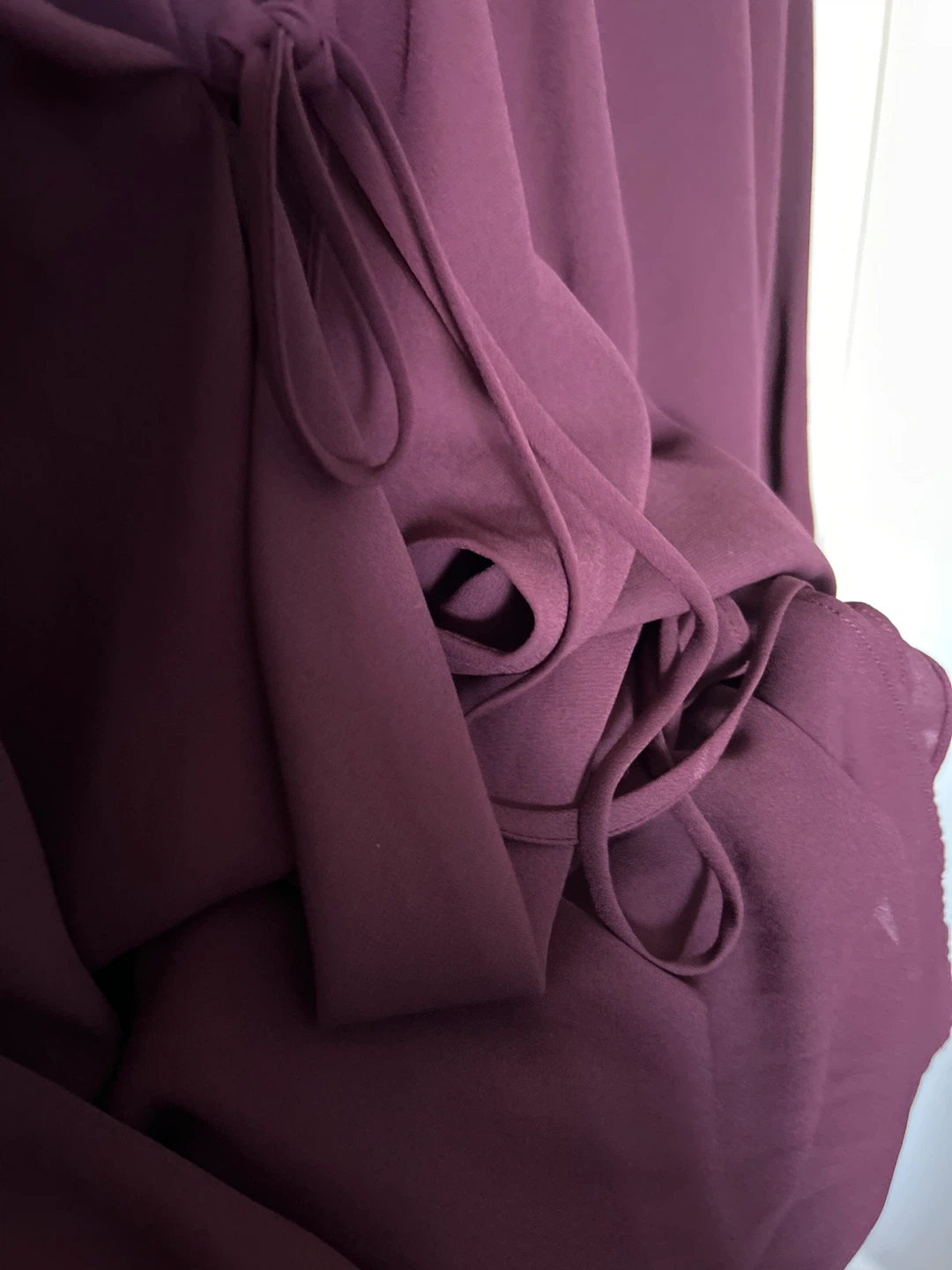 Babaton Plum Tie Front Long Sleeve Cardigan - photo 3