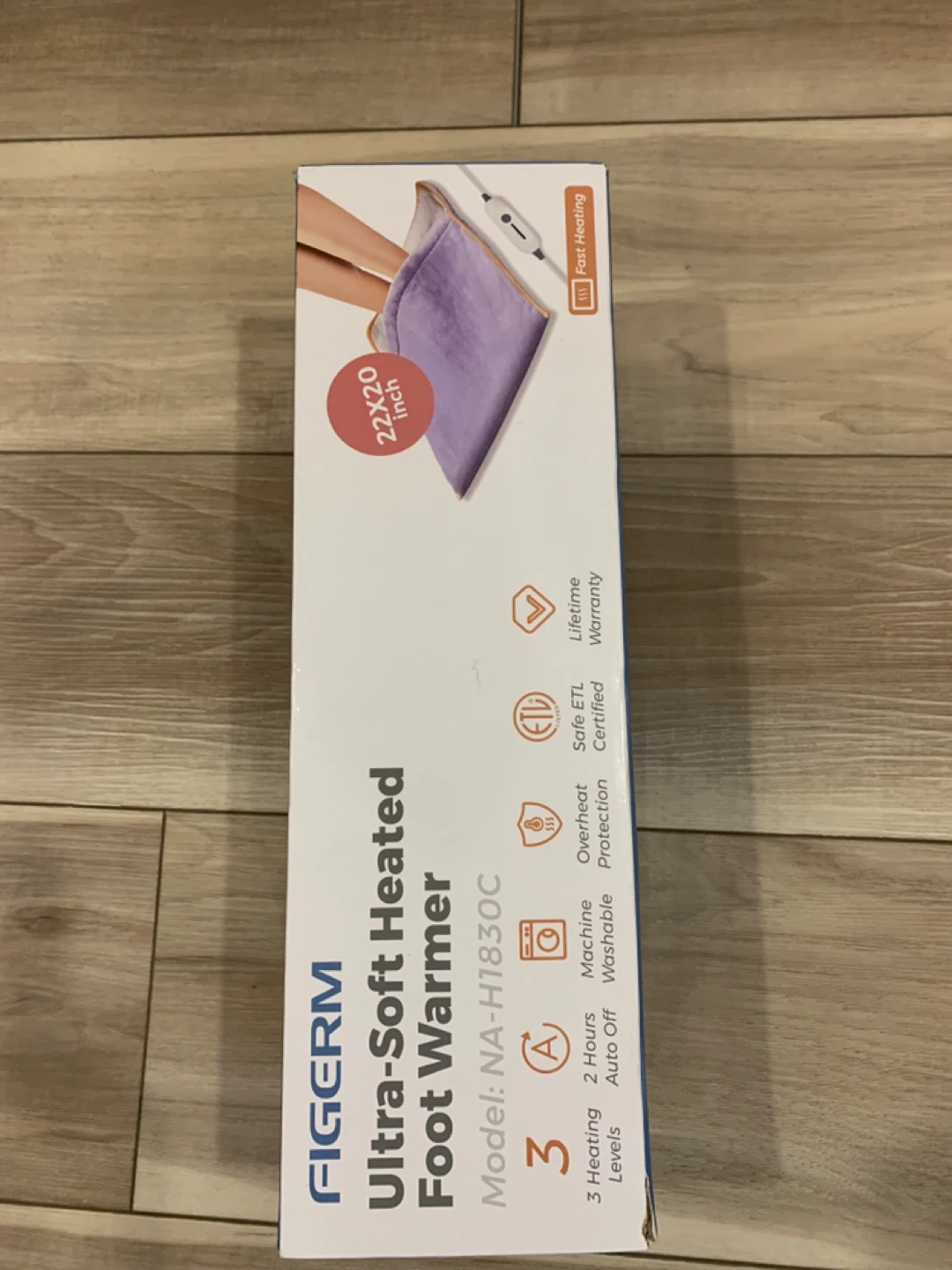 FIGERM Ultra-Soft Heated Foot Warmer 22x20 inch