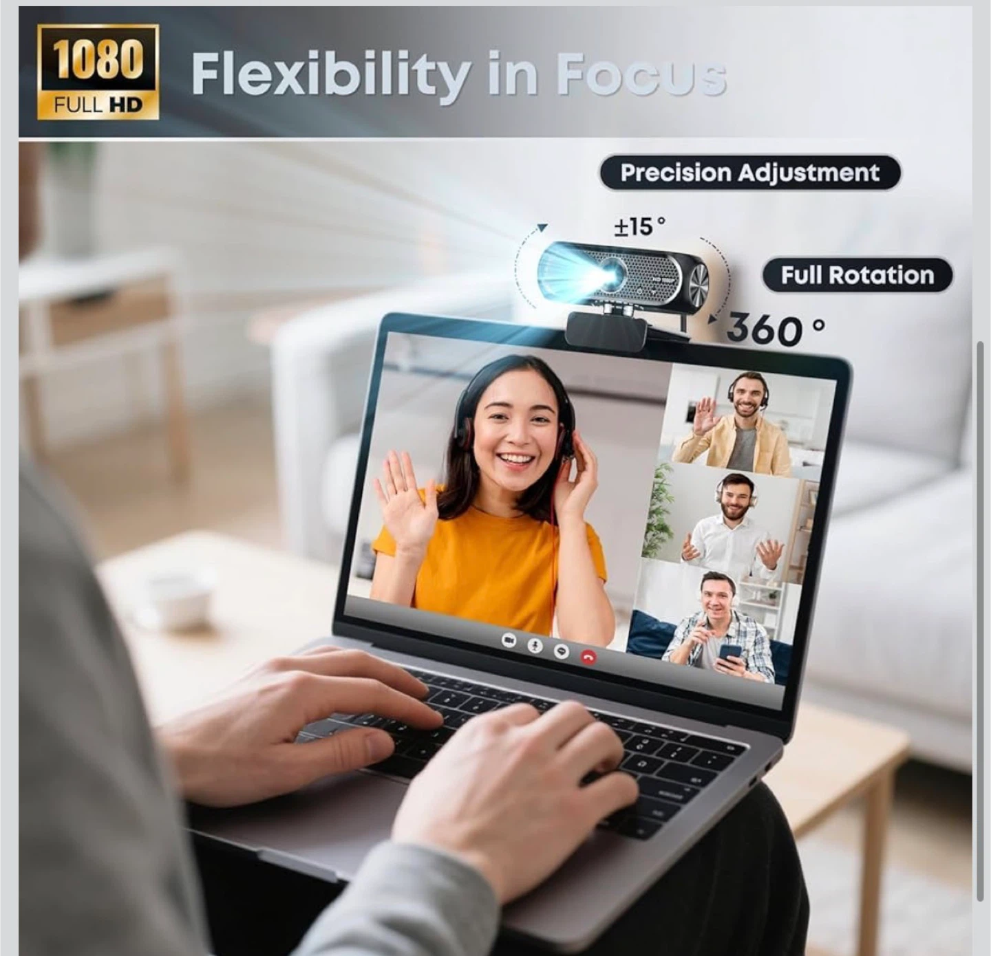 TRUE 1080P Full HD Webcam with Privacy Cover - photo 5