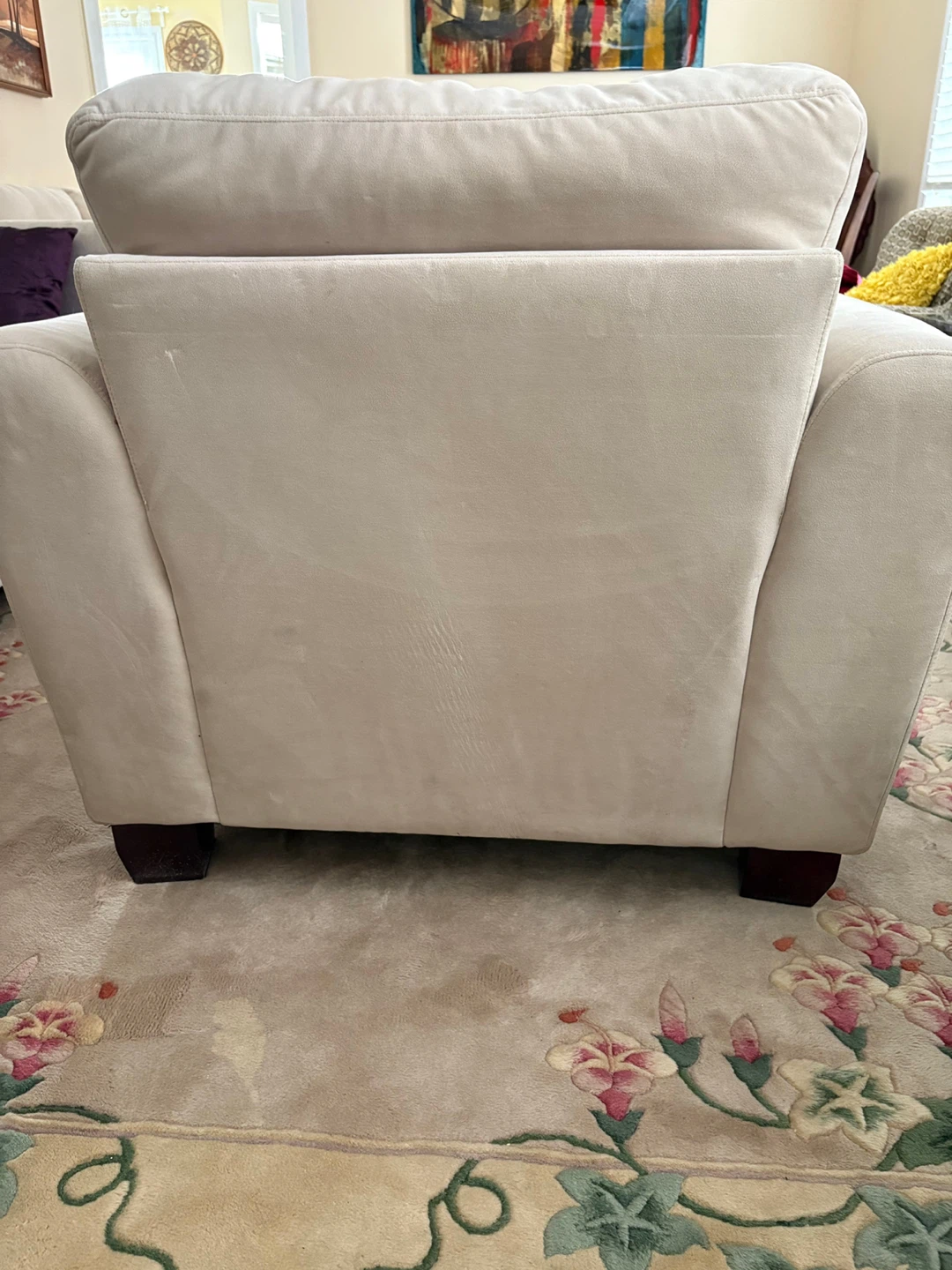Cream Upholstered Sofa and Armchair Set - photo 5