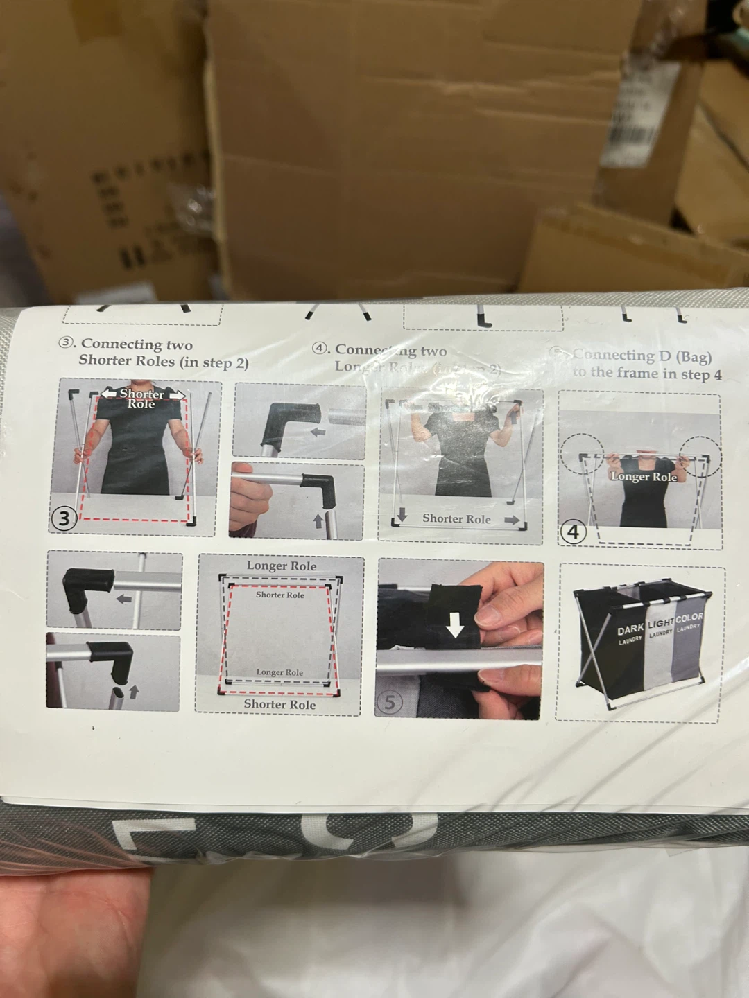 3-Section Laundry Sorter Hamper - photo 4