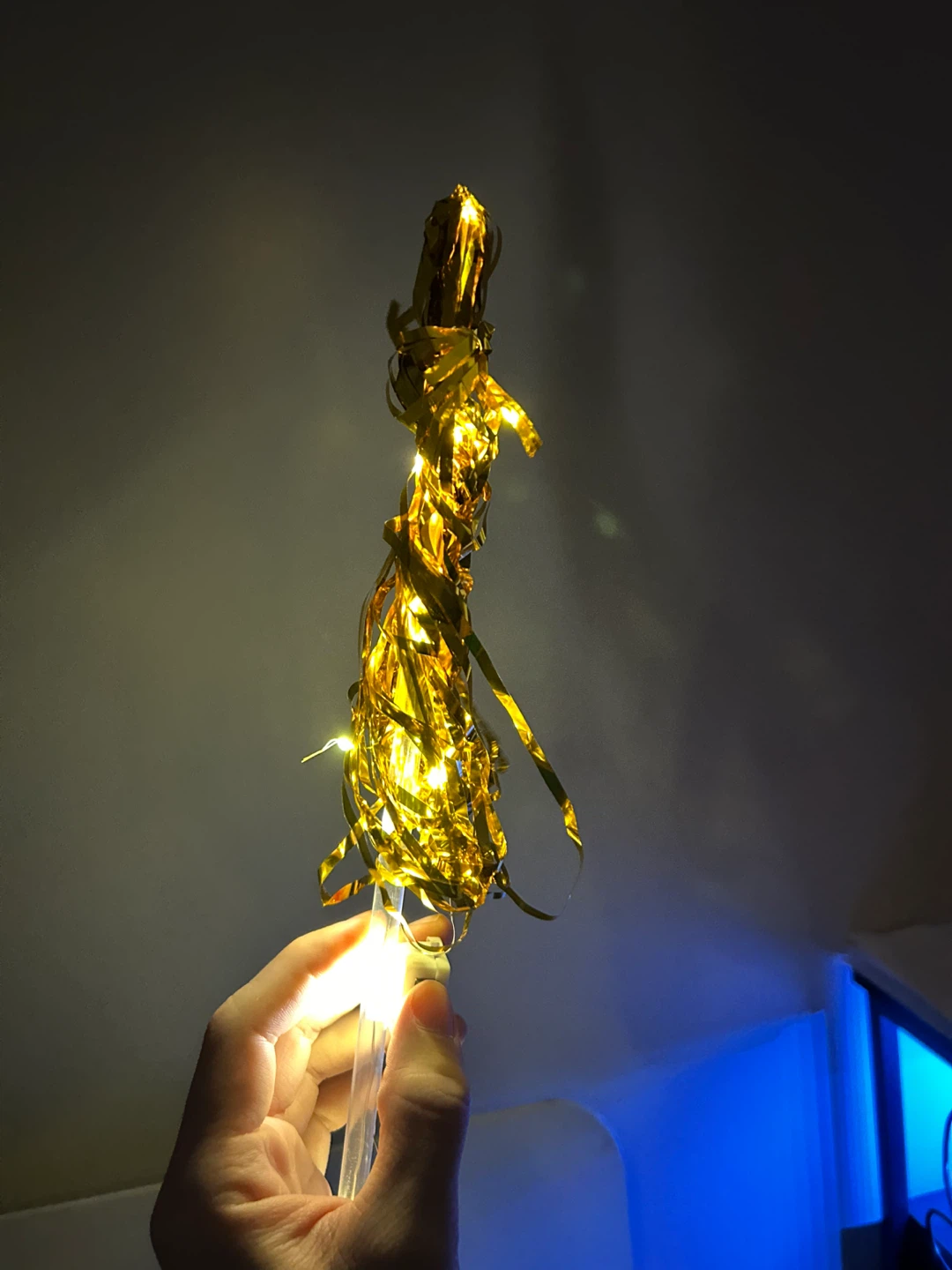 Gold Tinsel Light-Up Wands - Bulk Pack