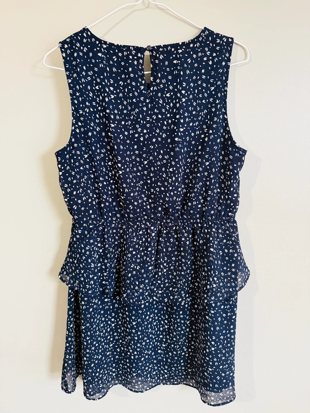 Mixxo Women's Sleeveless Ruffle Dress - Navy Floral Print - photo 2