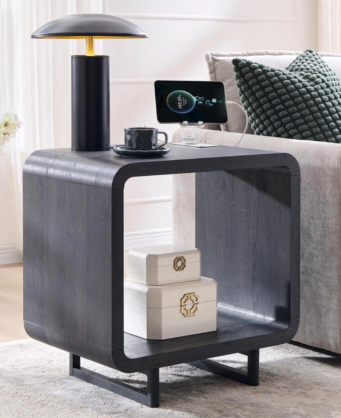 Dark Grey Accent Side Table - photo 2
