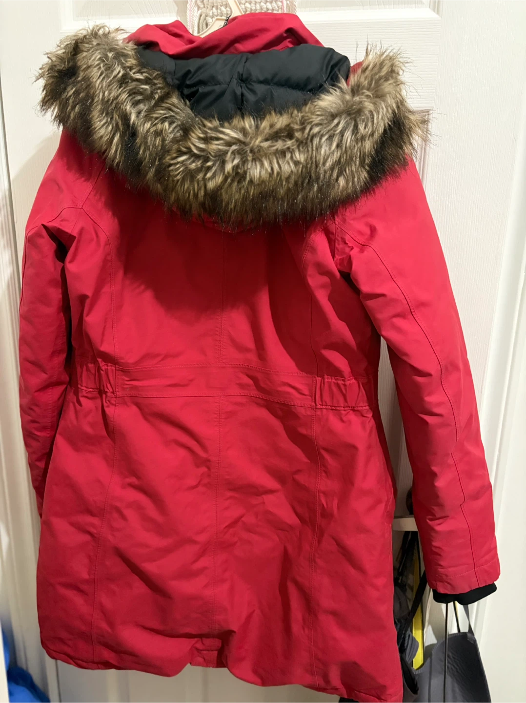 The North Face Red Parka Jacket with Fur Hood - photo 2