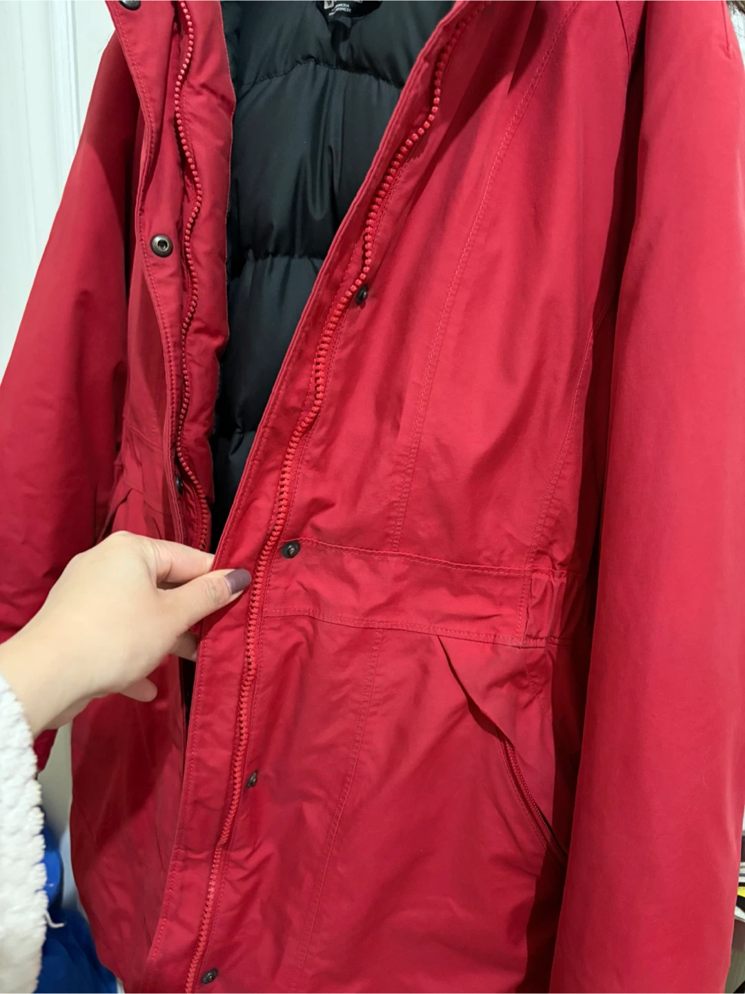 The North Face Red Parka Jacket with Fur Hood - photo 4