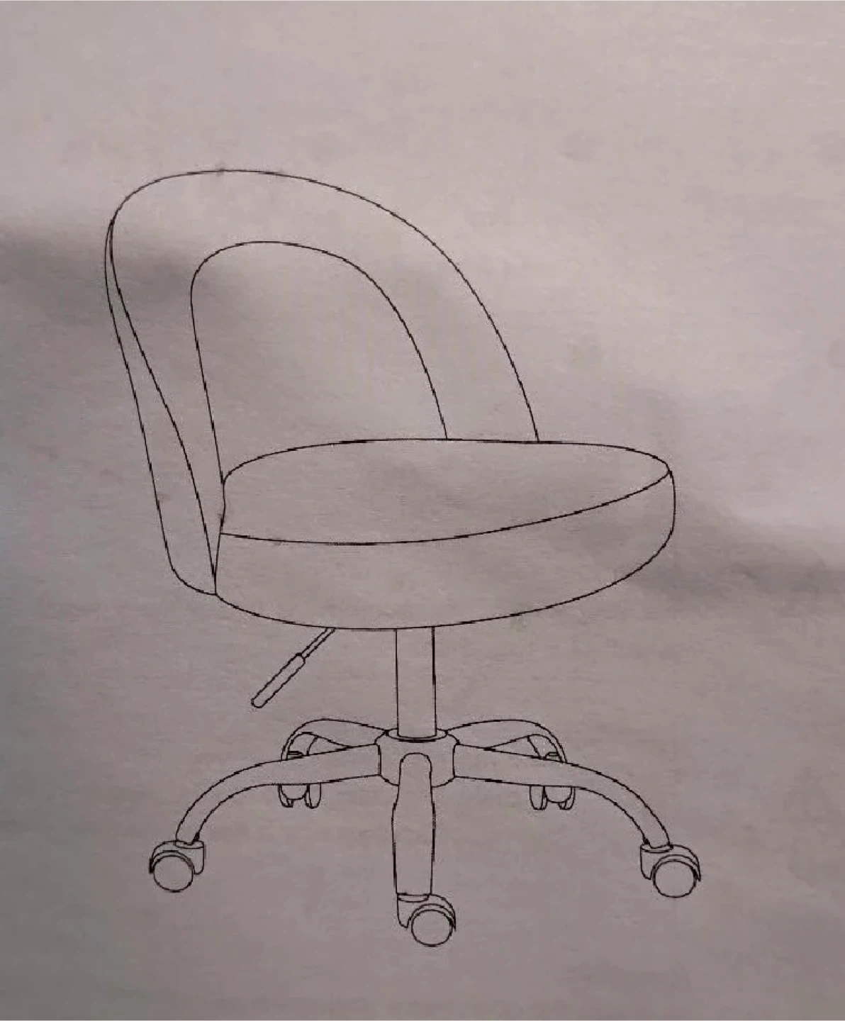 Cozy Sherpa Vanity Chair - White - photo 3