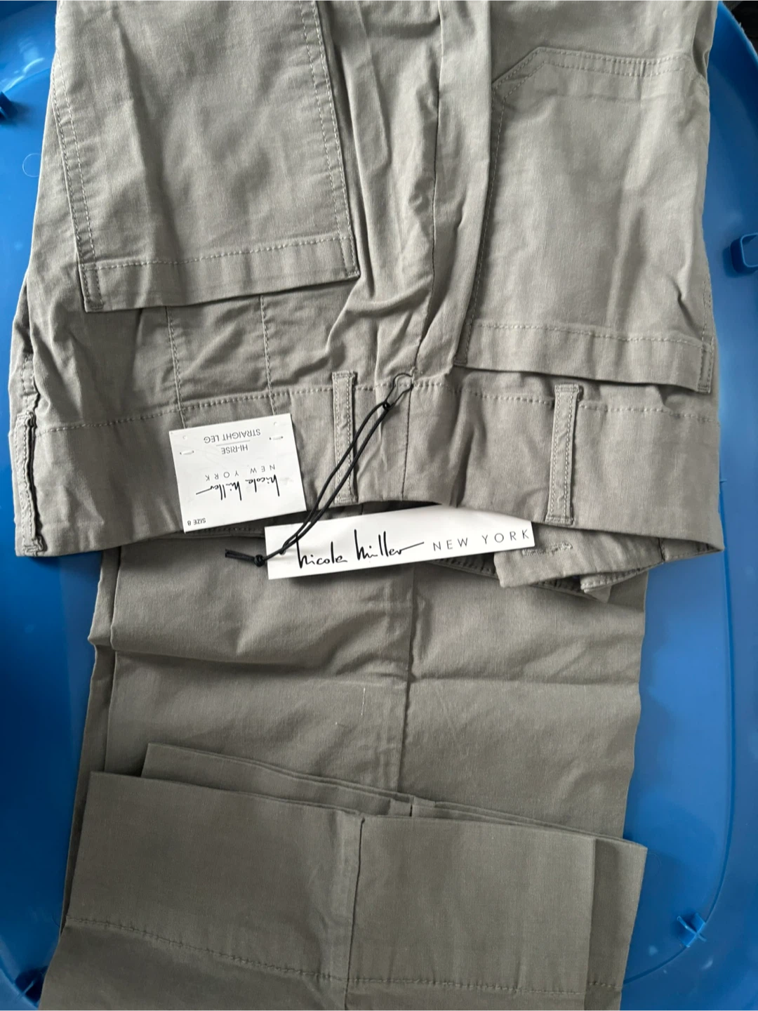 Nicole Miller Hi-Rise Straight Leg Pants