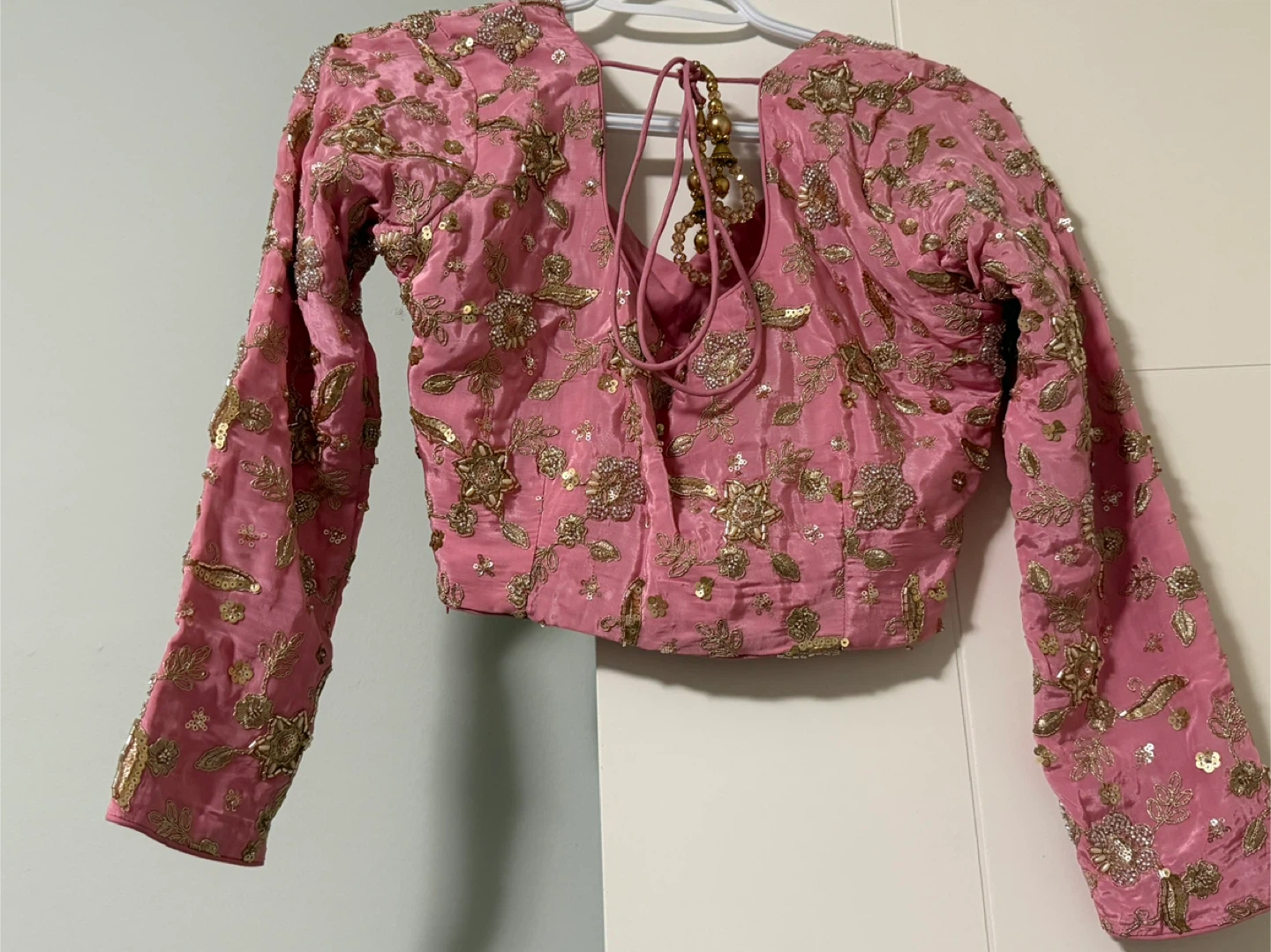 Pink Embroidered Indian Outfit - Blouse, Skirt, and Dupatta - photo 2