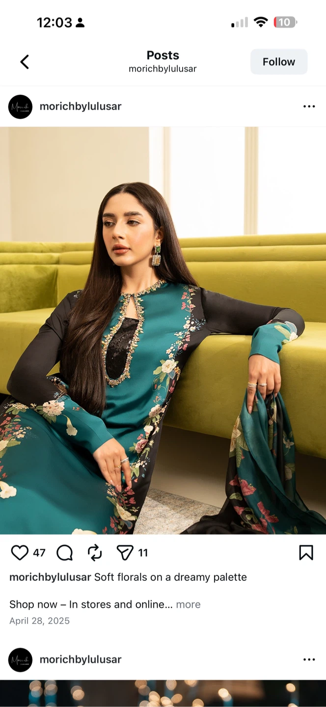 Morich by Lulusar Women's Floral Print Kurta