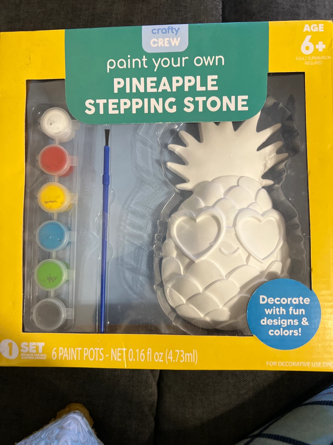 Crafty Crew Paint Your Own Pineapple Stepping Stone Kit