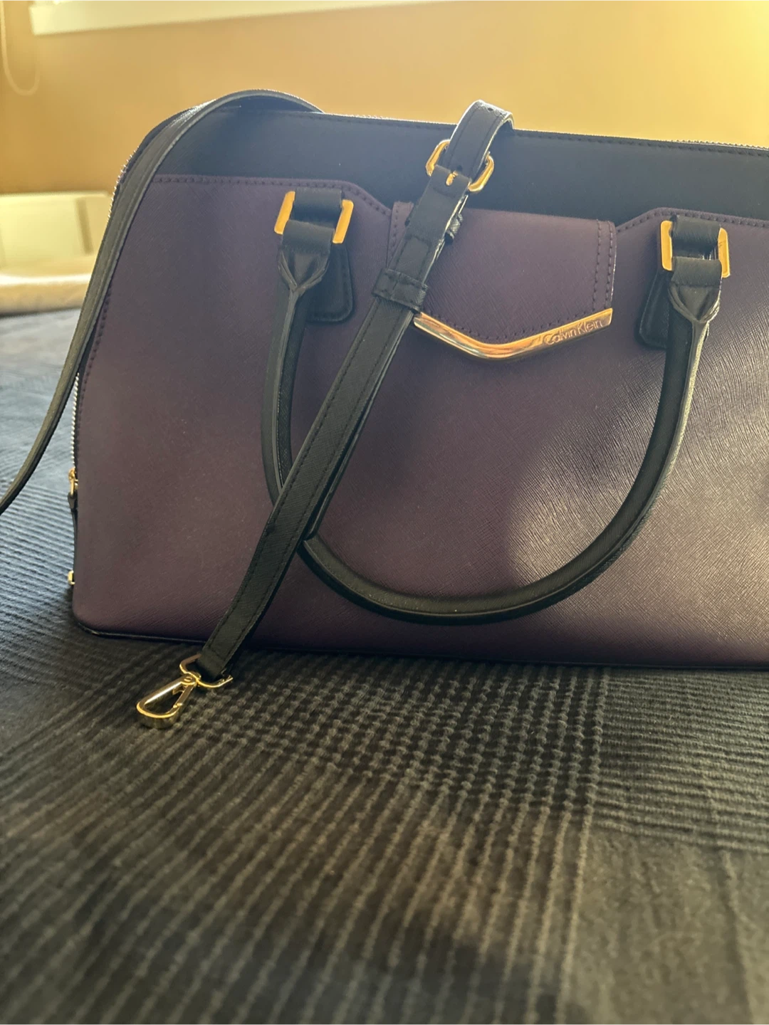 Calvin Klein Purple Satchel Handbag - photo 2