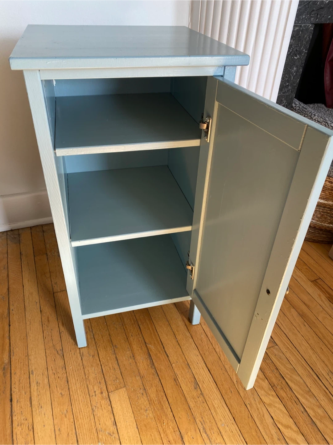 Light Blue Accent Cabinet with Door - photo 2