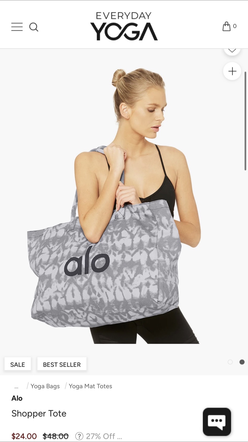 Alo Shopper Tote Bag - Gray Tie-Dye - photo 3