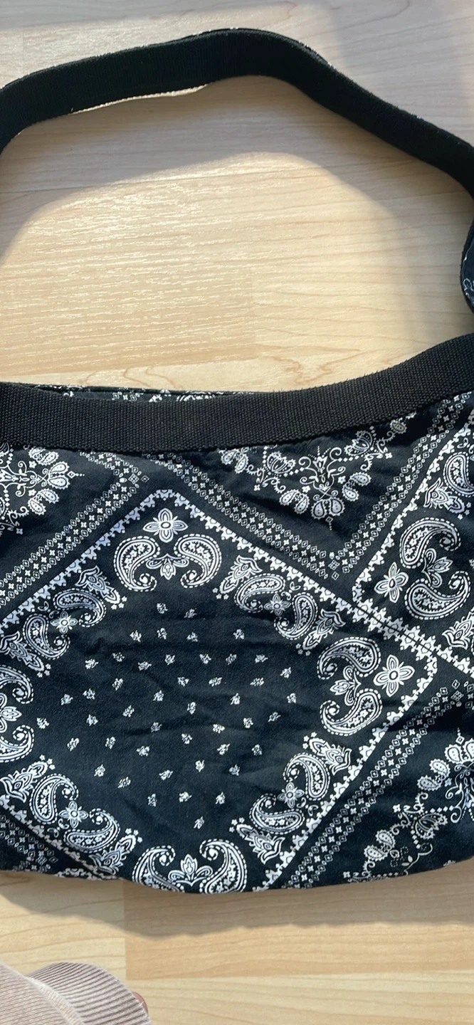 Black Bandana Print Shoulder Bag - photo 2