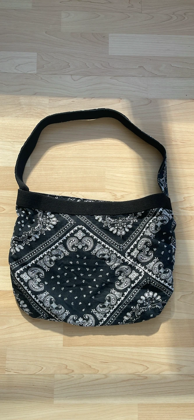 Black Bandana Print Shoulder Bag