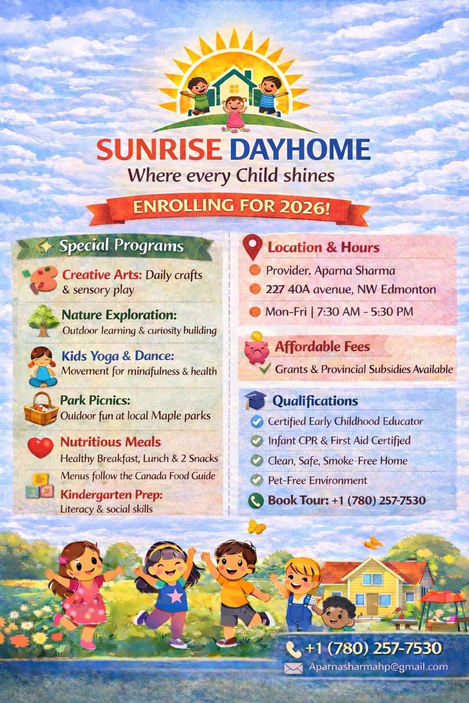 Sunrise Dayhome - Enrolling for 2026