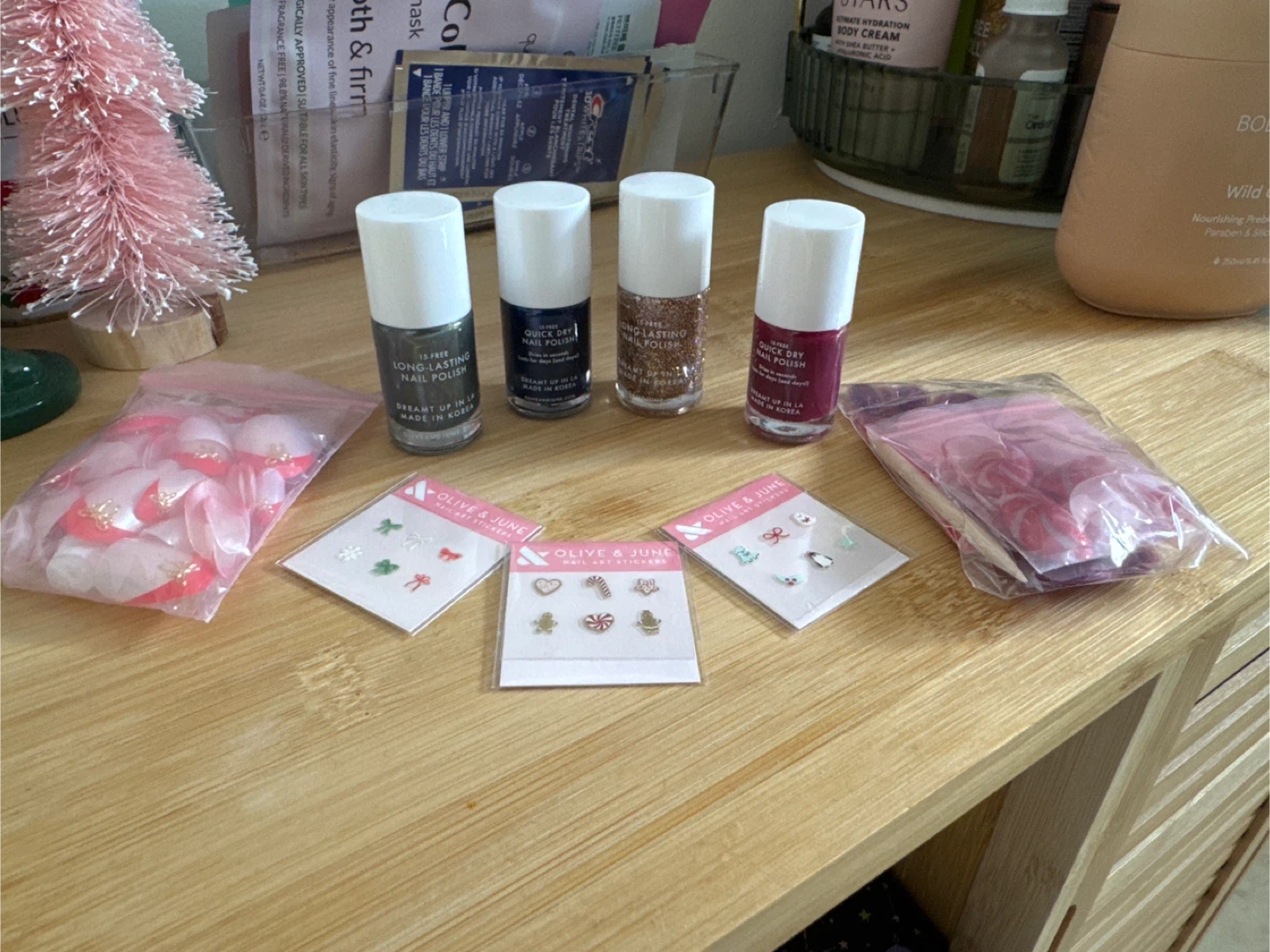NEW Olive & June Nail Polish and Stickers Set