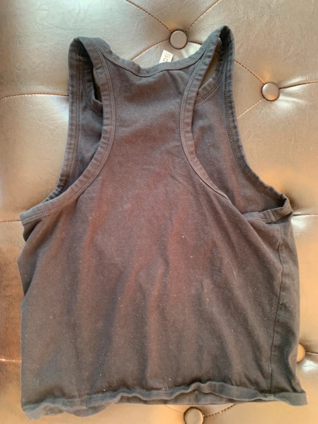 Divided Black Racerback Tank Top