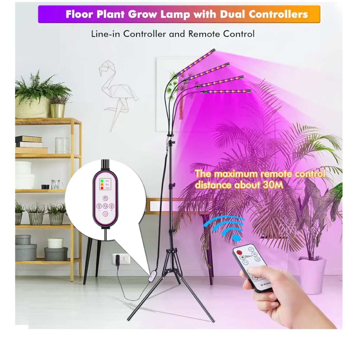 LED Plant Grow Lights for Indoor Growing with Adjustable Stand - photo 4
