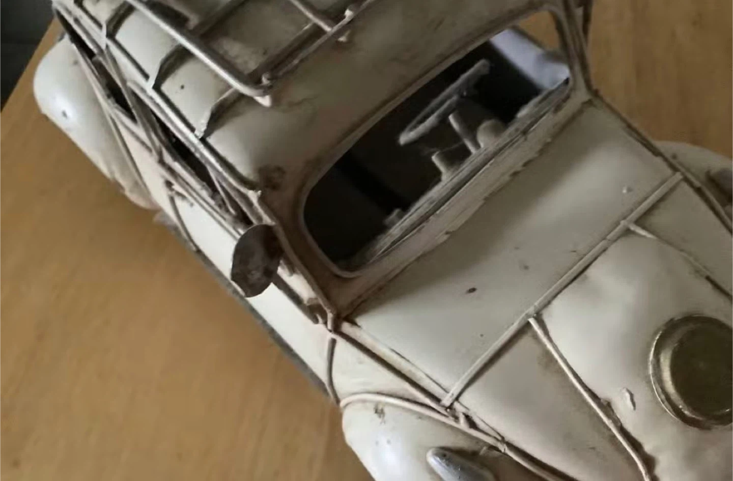 Vintage Metal Volkswagen Beetle Car Decor - photo 3