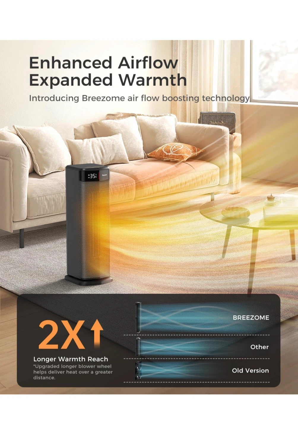 Breezome Space Heater with Remote - photo 4