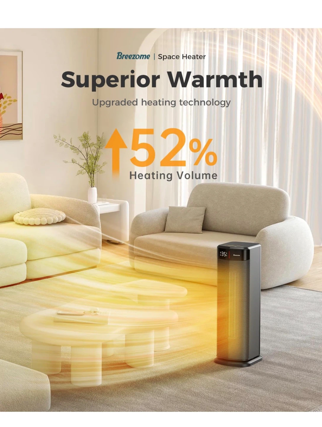 Breezome Space Heater with Remote - photo 5