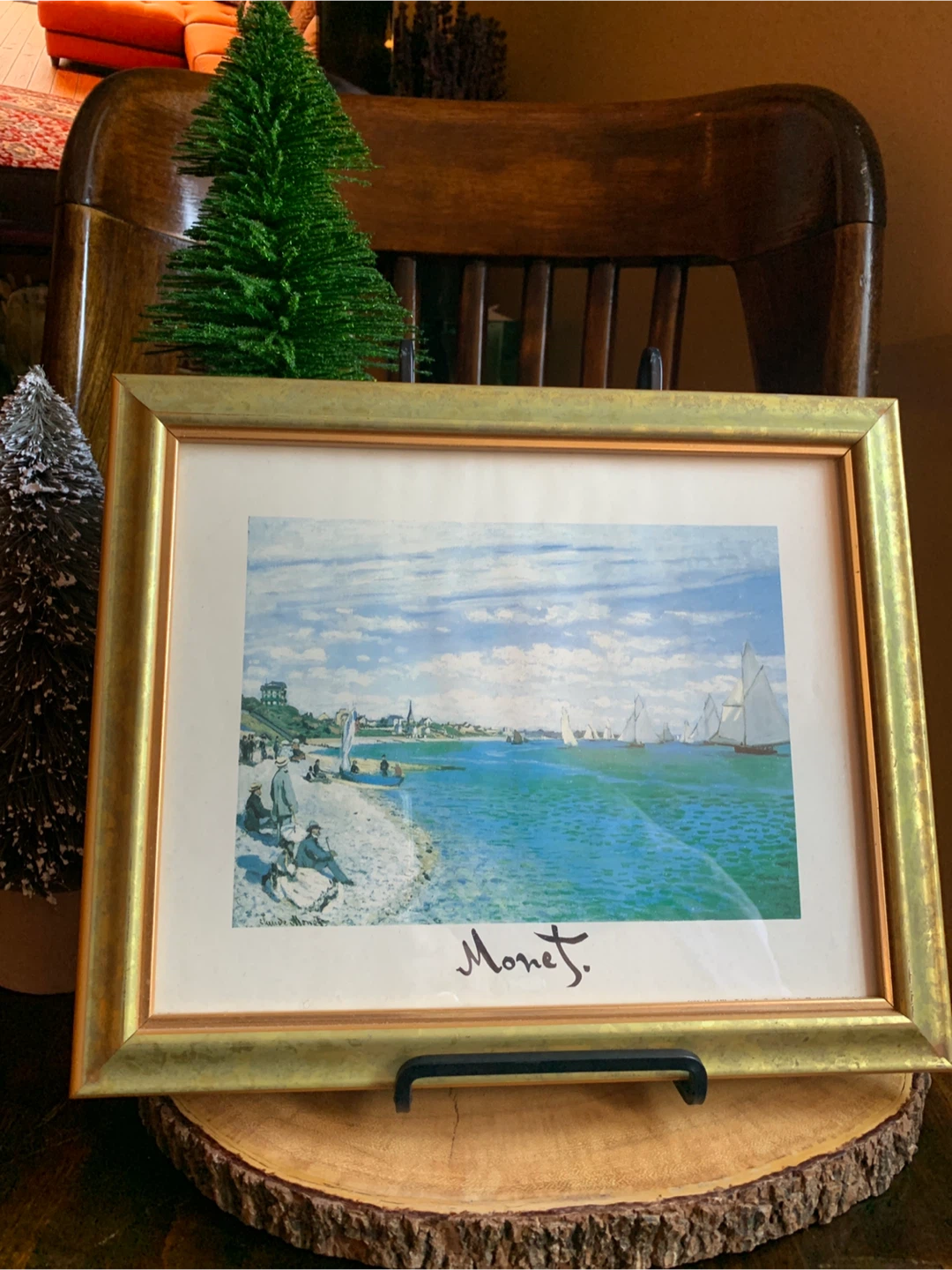Monet "Impression, Regatta at Sainte-Adresse” Framed Print